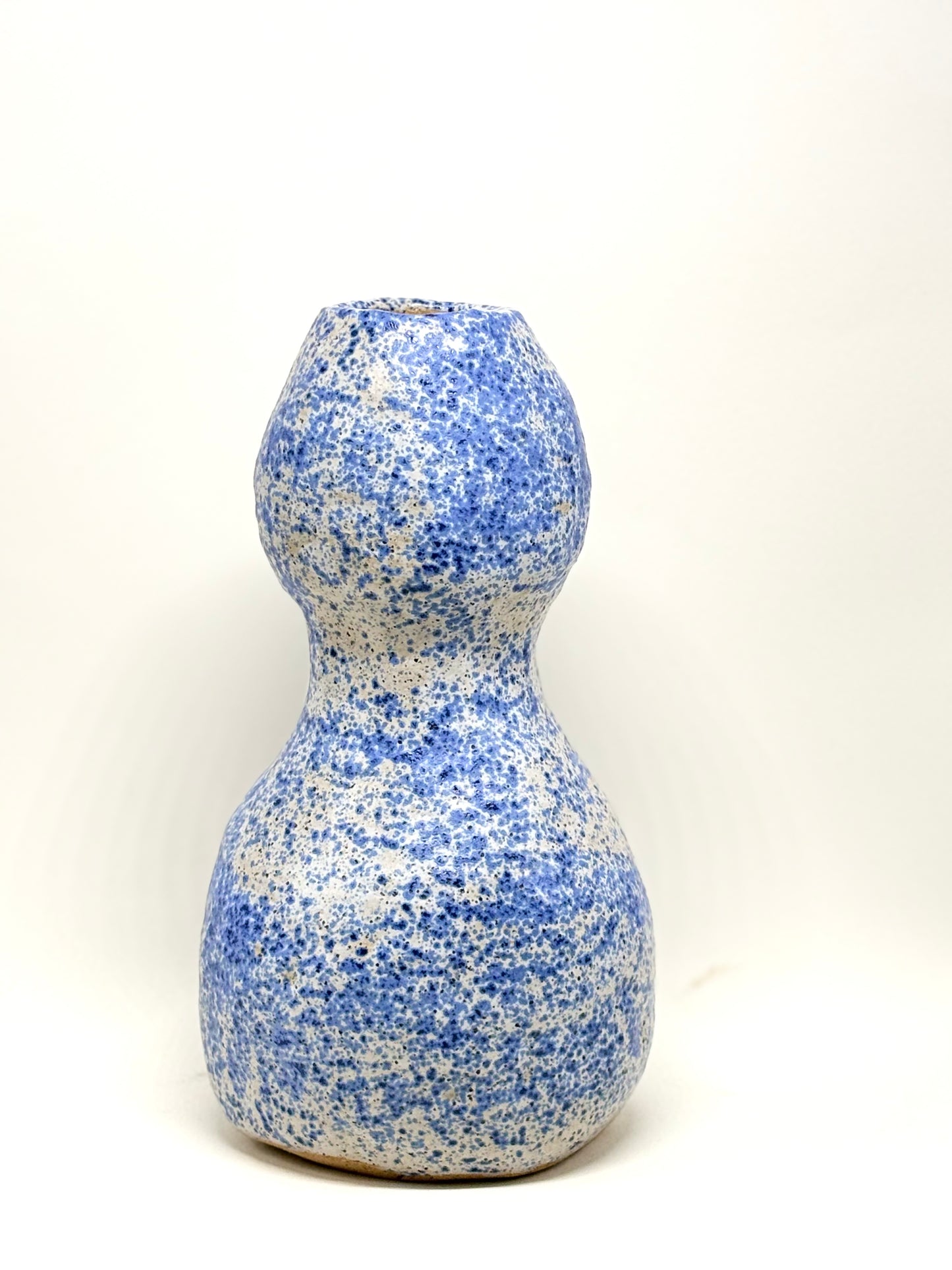 Blue speckled vase